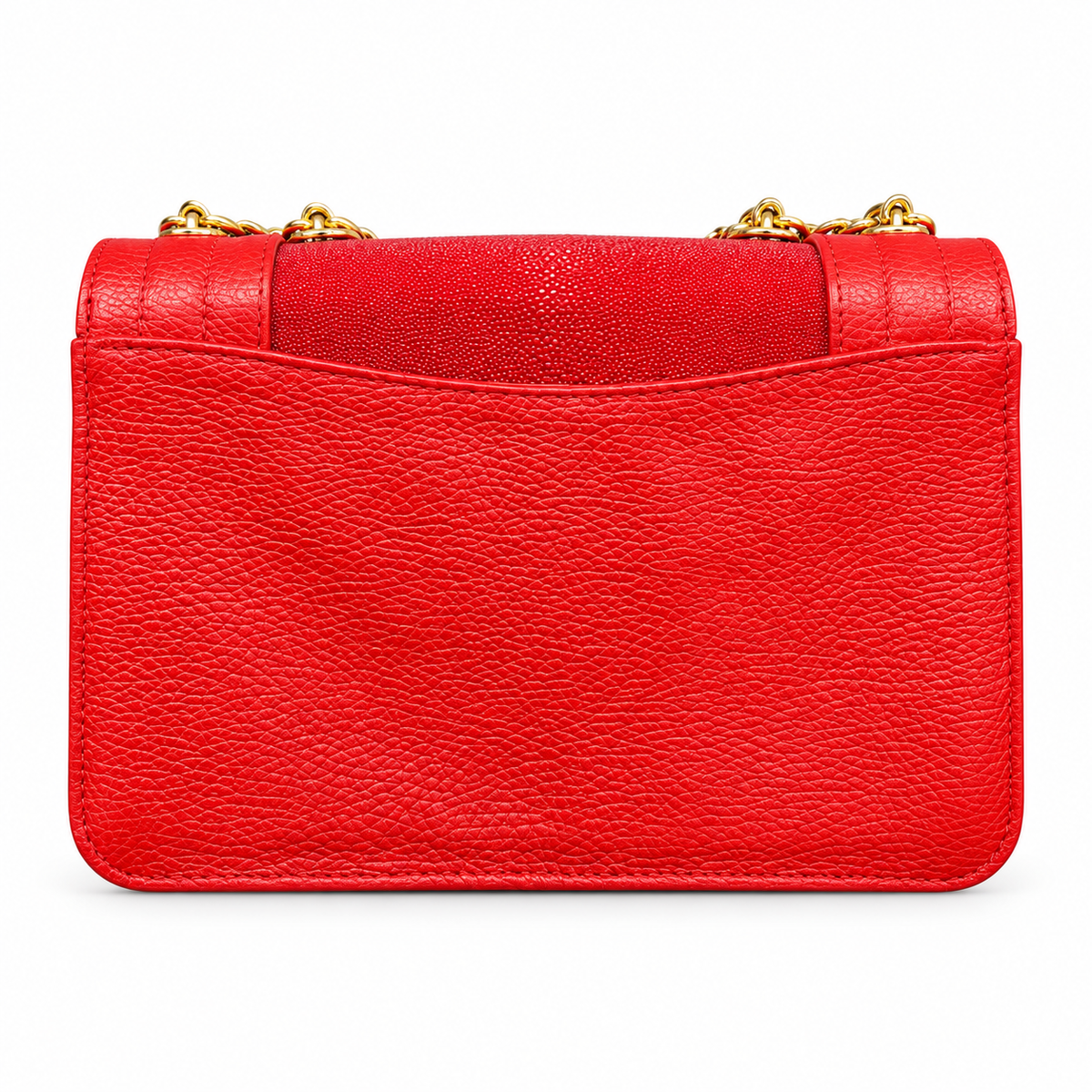 Diana: Bolsa piel de Mantarraya. Roja