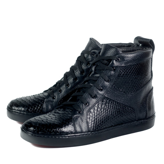 Tenis Botín - Pitón negro.