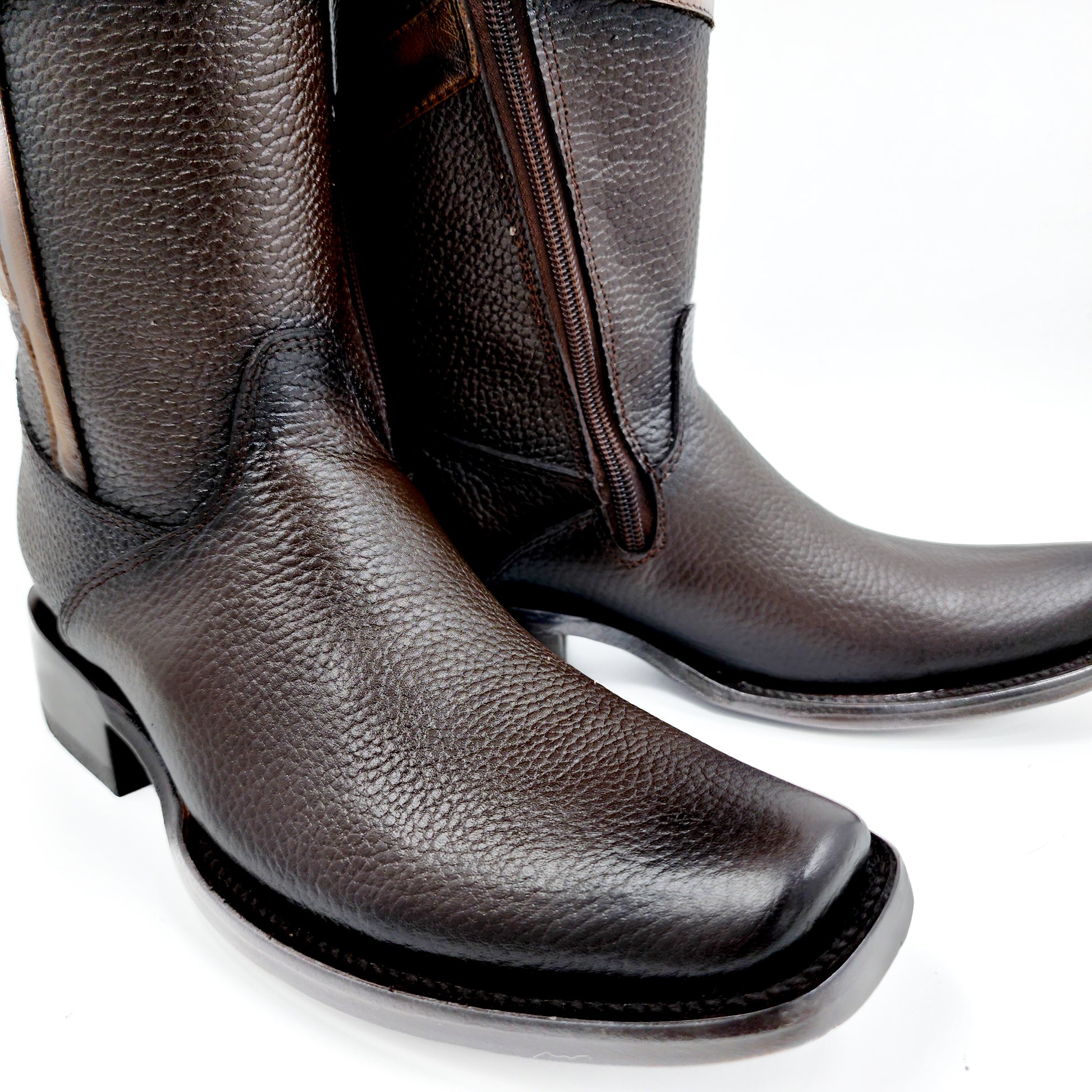 Botas De Piel De Venado Botin En Piel De Café – StingrayMx