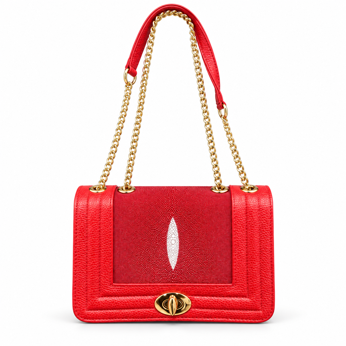 Diana: Bolsa piel de Mantarraya. Roja