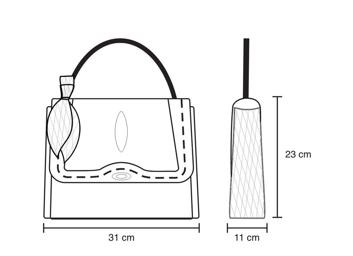 Large Manta Ray Skin Bag.