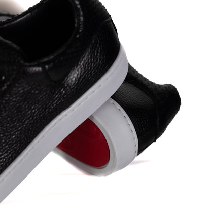 Tenis Piel Pitón . Negro Suela Blanca. NUEVA VERSIÓN