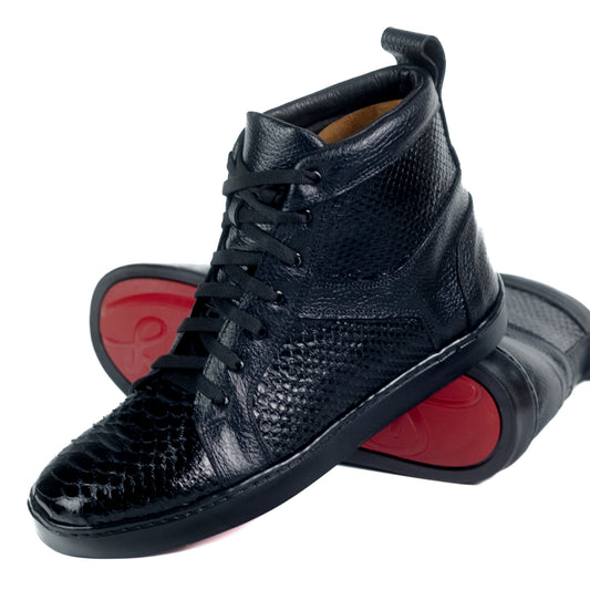 Tenis Botín - Pitón negro.